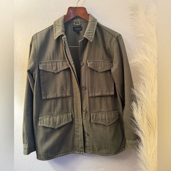 Topshop Green Utility Chore Coat - Picture 4 of 7